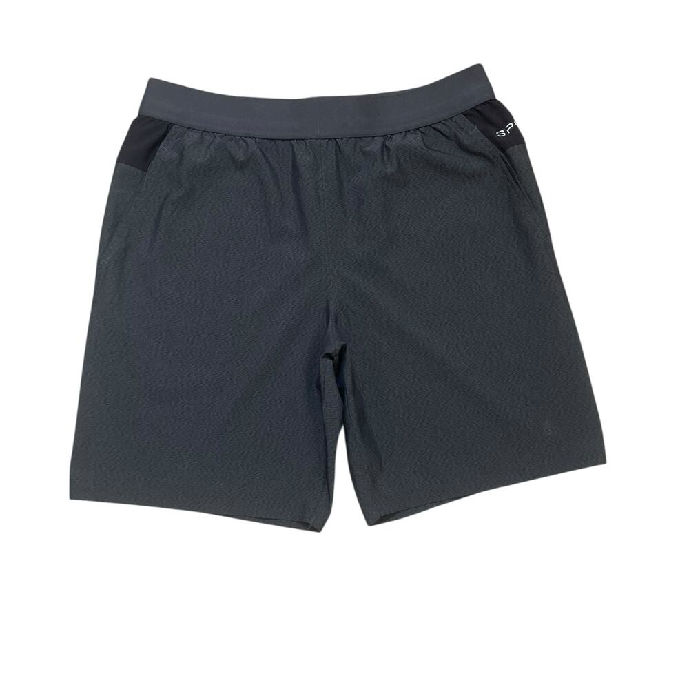 Spyder Active ProWB Shorts Men's Size L Gray Logo Elastic Waist Pockets